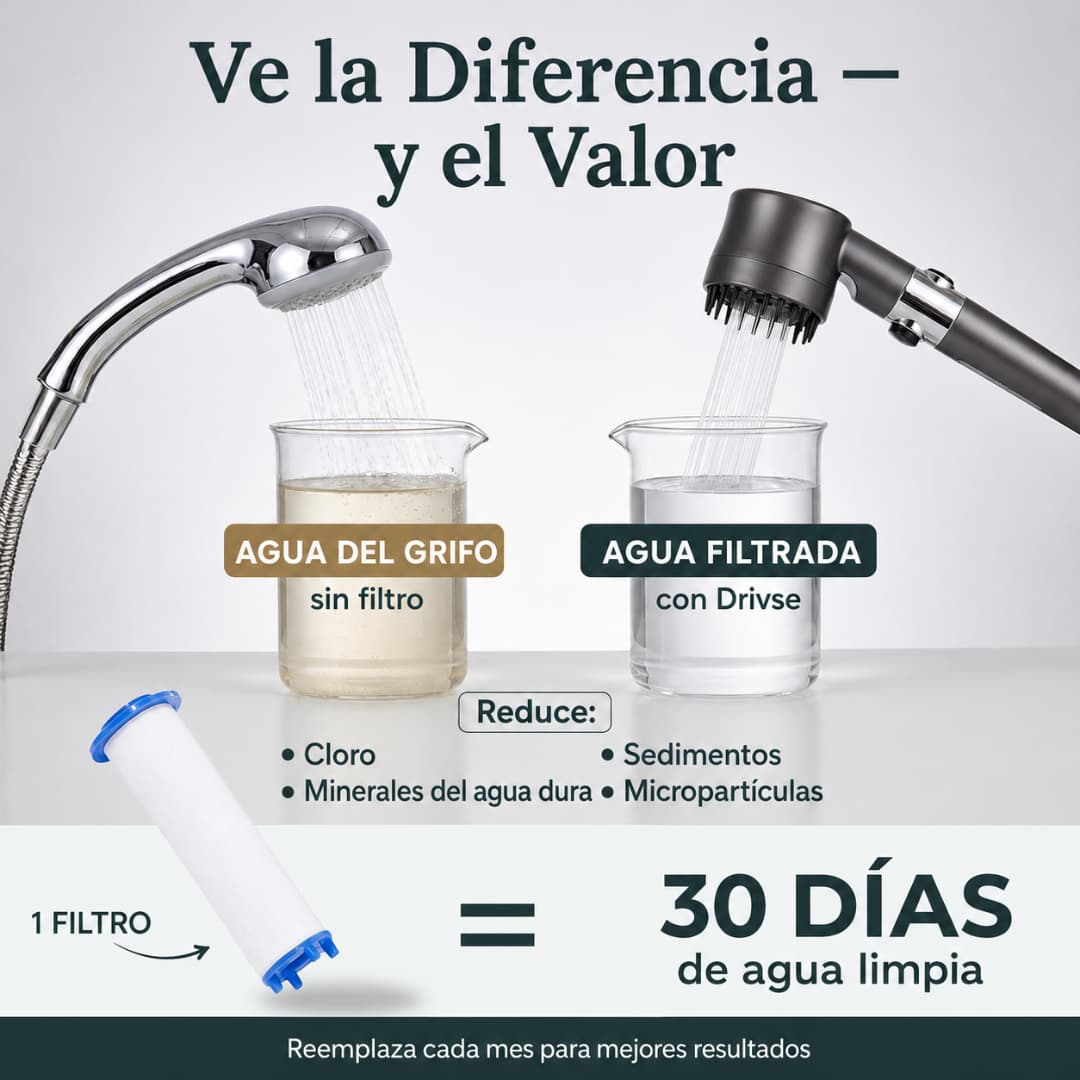 Cabezal de Ducha de Alta Presión con Botón Stop